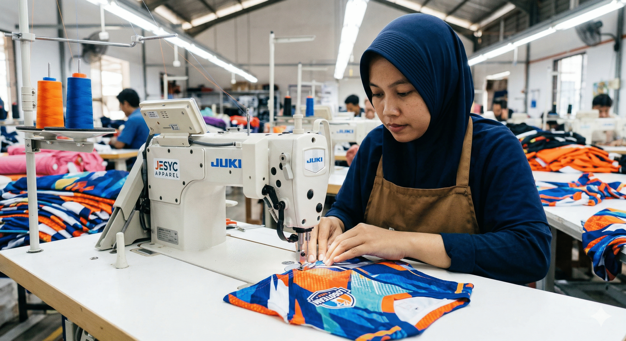 Proses sublimasi printing jersey custom